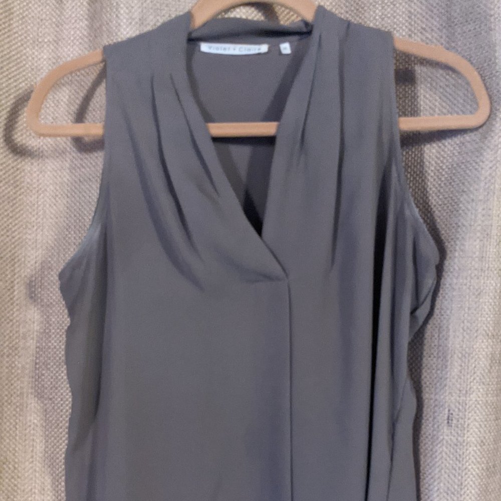 Violet + Claire Beige Shear Top